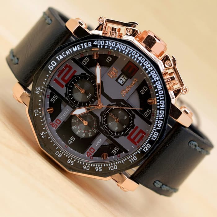 Jam Tangan Pria Tetonis 6012 Body Rose Gold Original