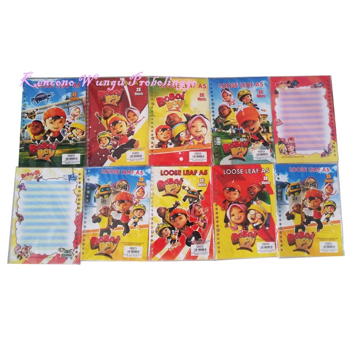 

Isi Binder Looseleaf Kiky seri Boboiboy A5 25 lembar isi 10pak