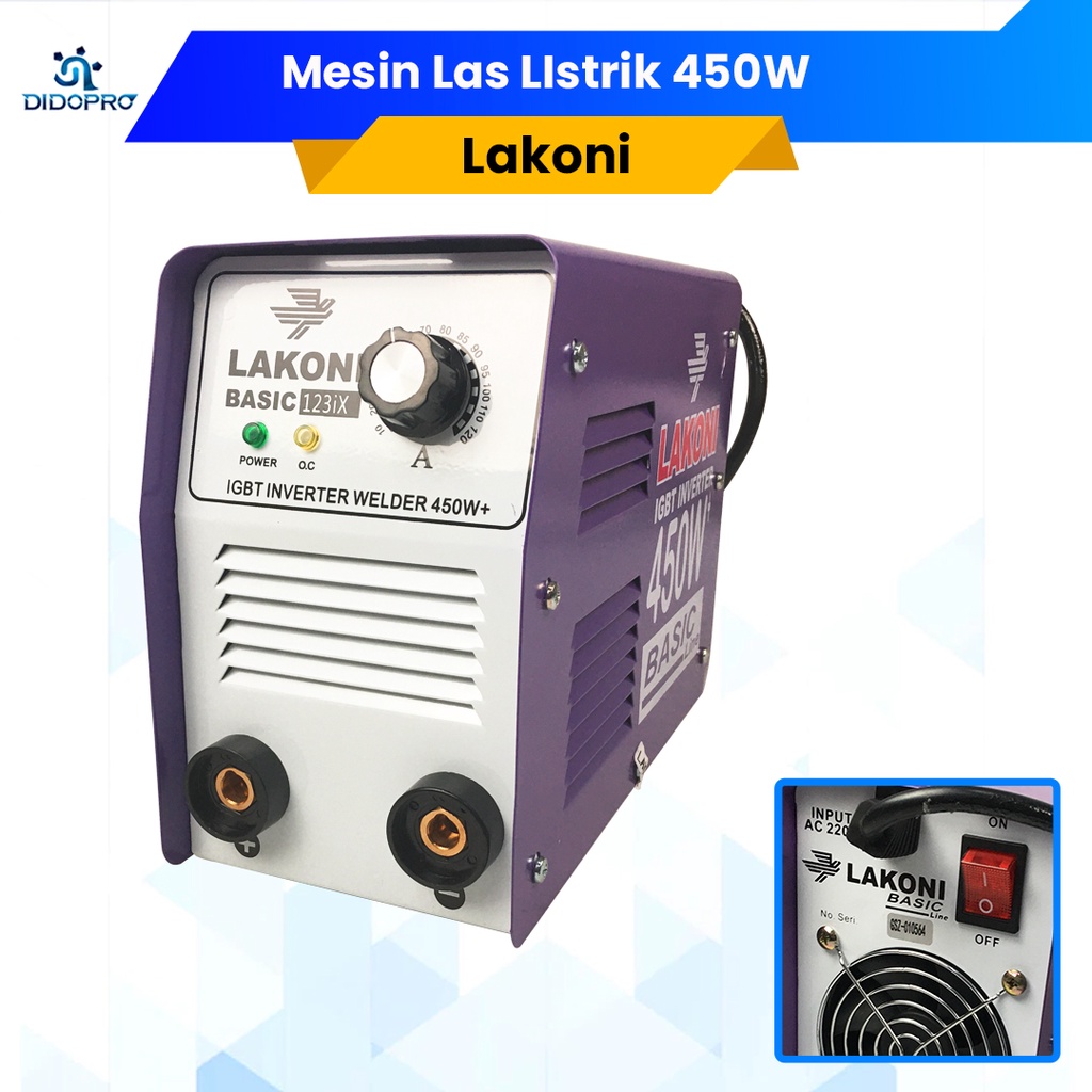 Travo Las 450 watt Lakoni basic 123 IX /mesin las basic 123IX Lakoni