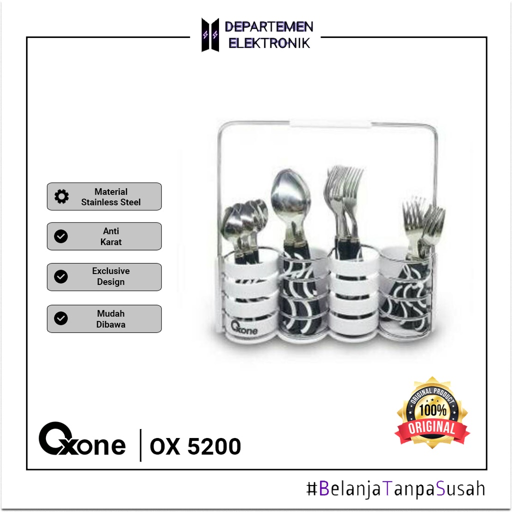 Oxone OX 5200 24 pcs CURVE Cutlery Set