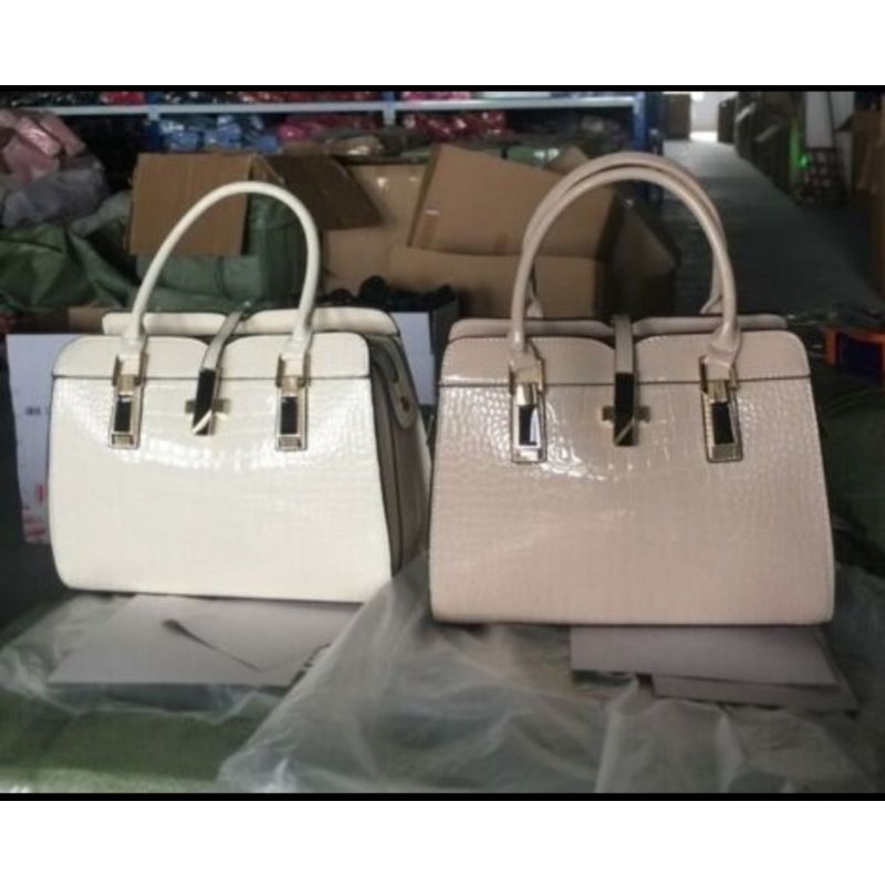 LAJOREE Croco Handbag Tas Branded Croco Bag Mewah Import HandBag Pesta Jinjing Ibu Ibu Wanita Besar Jumbo Tas Hand Bag Kasual Crocodile import impor batam kulit tebal cewek cewe jinjing selempang formal wanita ibu pejabat crocobag slempang fashion