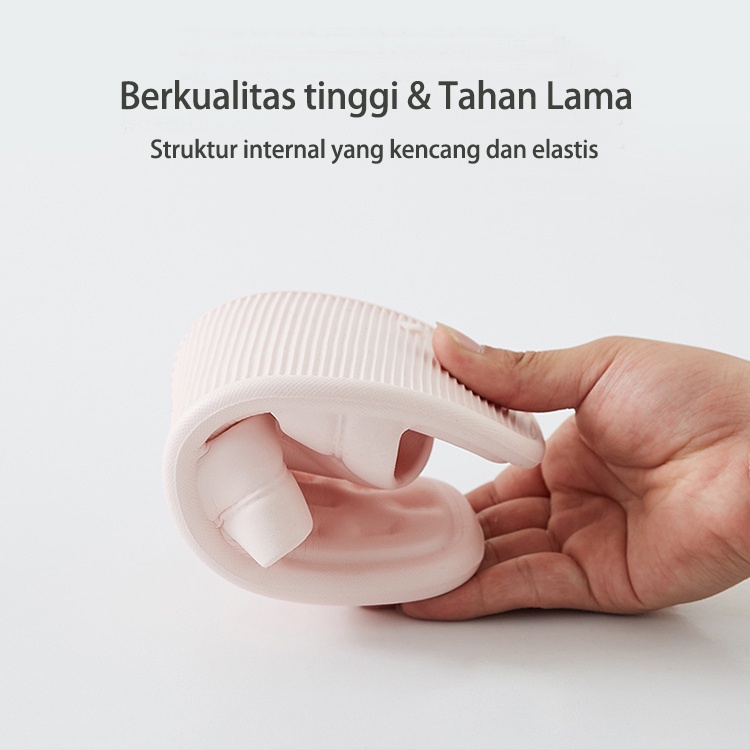 MINISO Sandal Kamar Mandi Sendal Selop Polos Model Cross Comfortable Nyaman Dewasa Non Slip Indoor-3