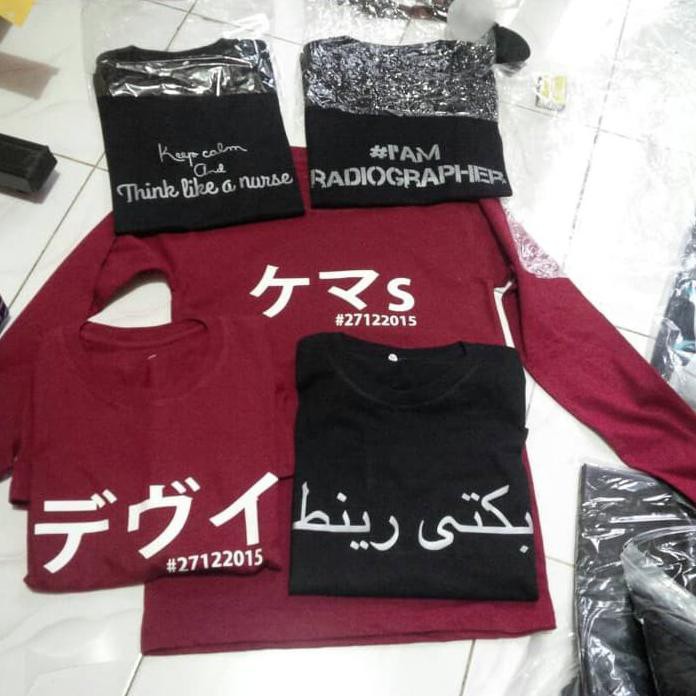 Terbaru Kaos Design Bebas Tulisan Indonesia,,Arab,Jepang Dll