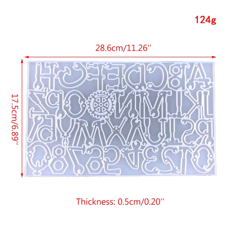 Siy Cetakan Resin Epoksi Bentuk Huruf Dengan Lubang Gantungan Kunci