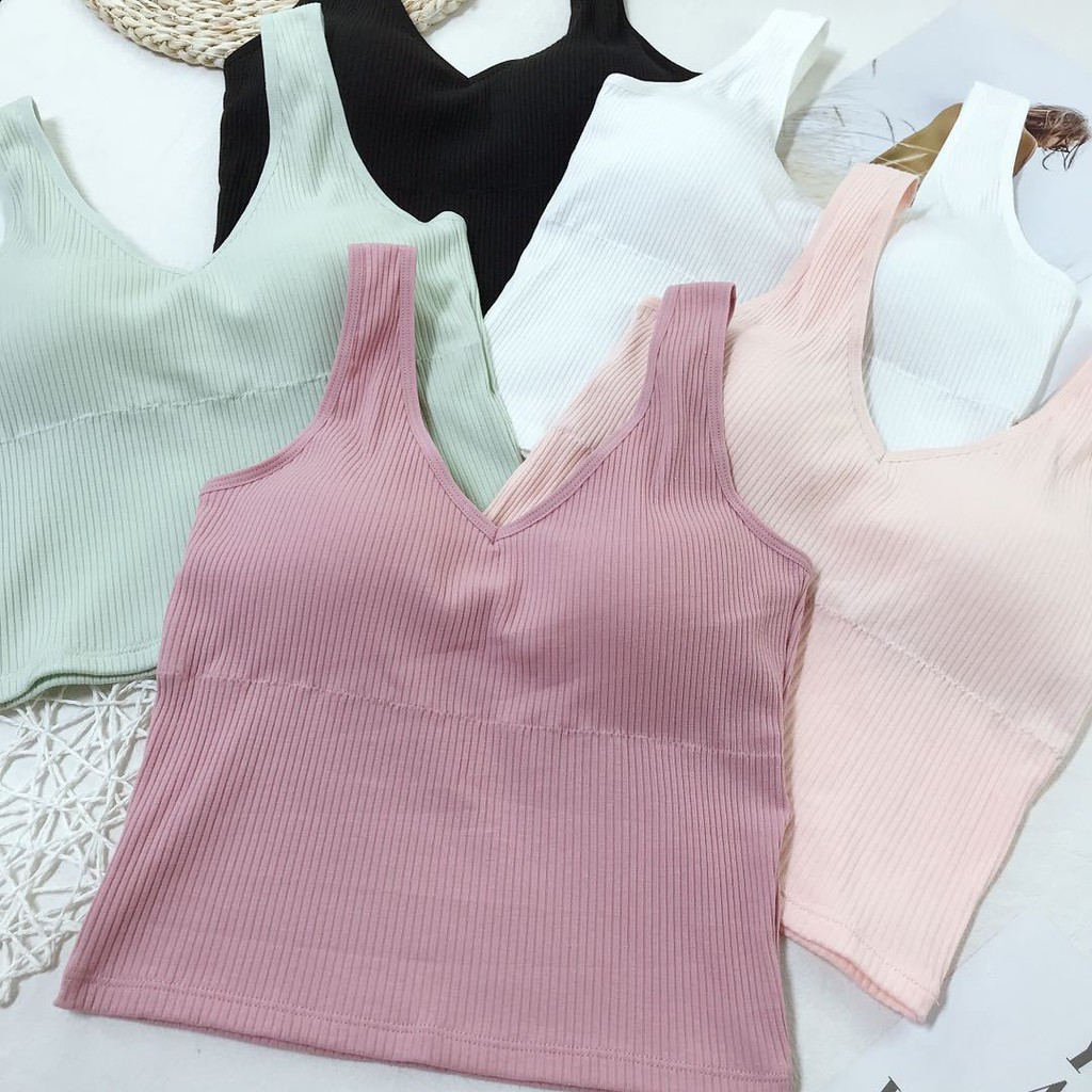 Tank Top Bra Polos Import Korean tanktop Wanita Tengtop-1