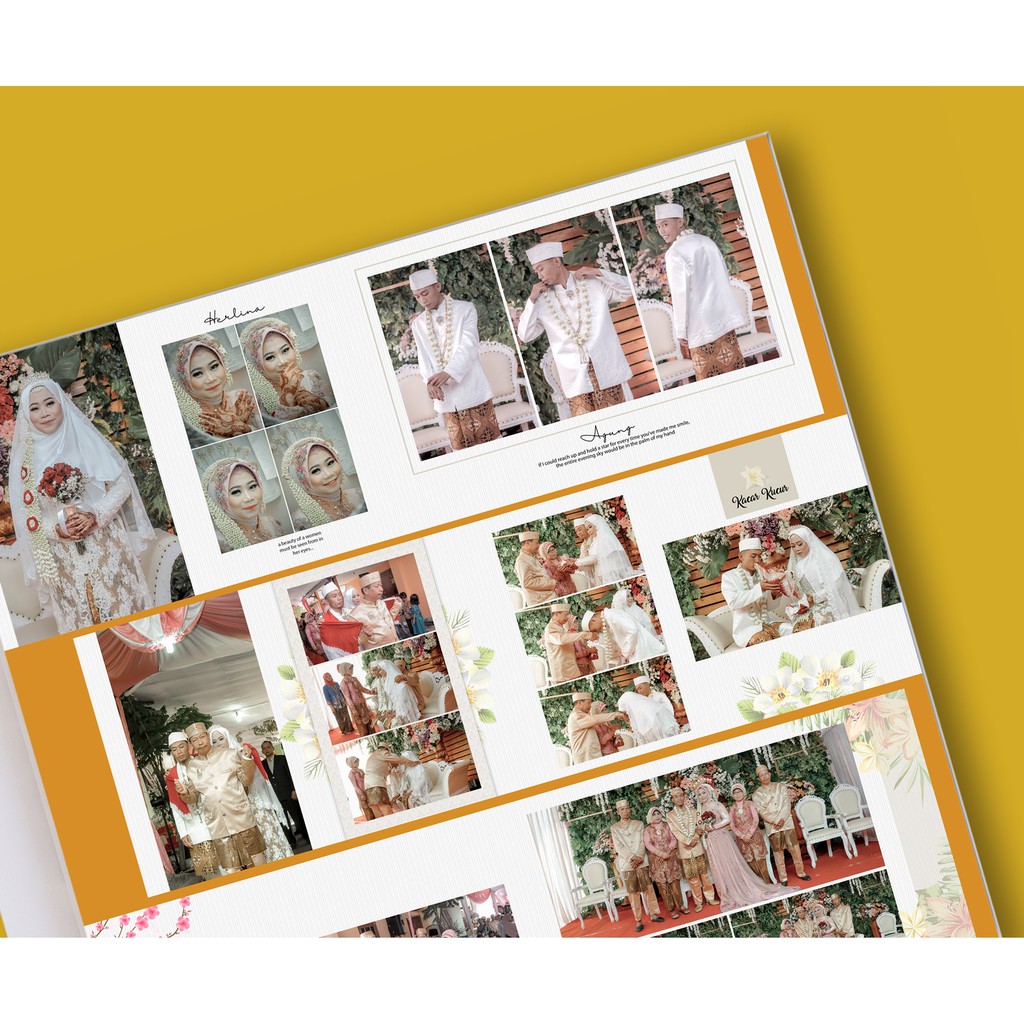 PSD Template wedding magazine / kolase / foto album uk. 20x30 sambung