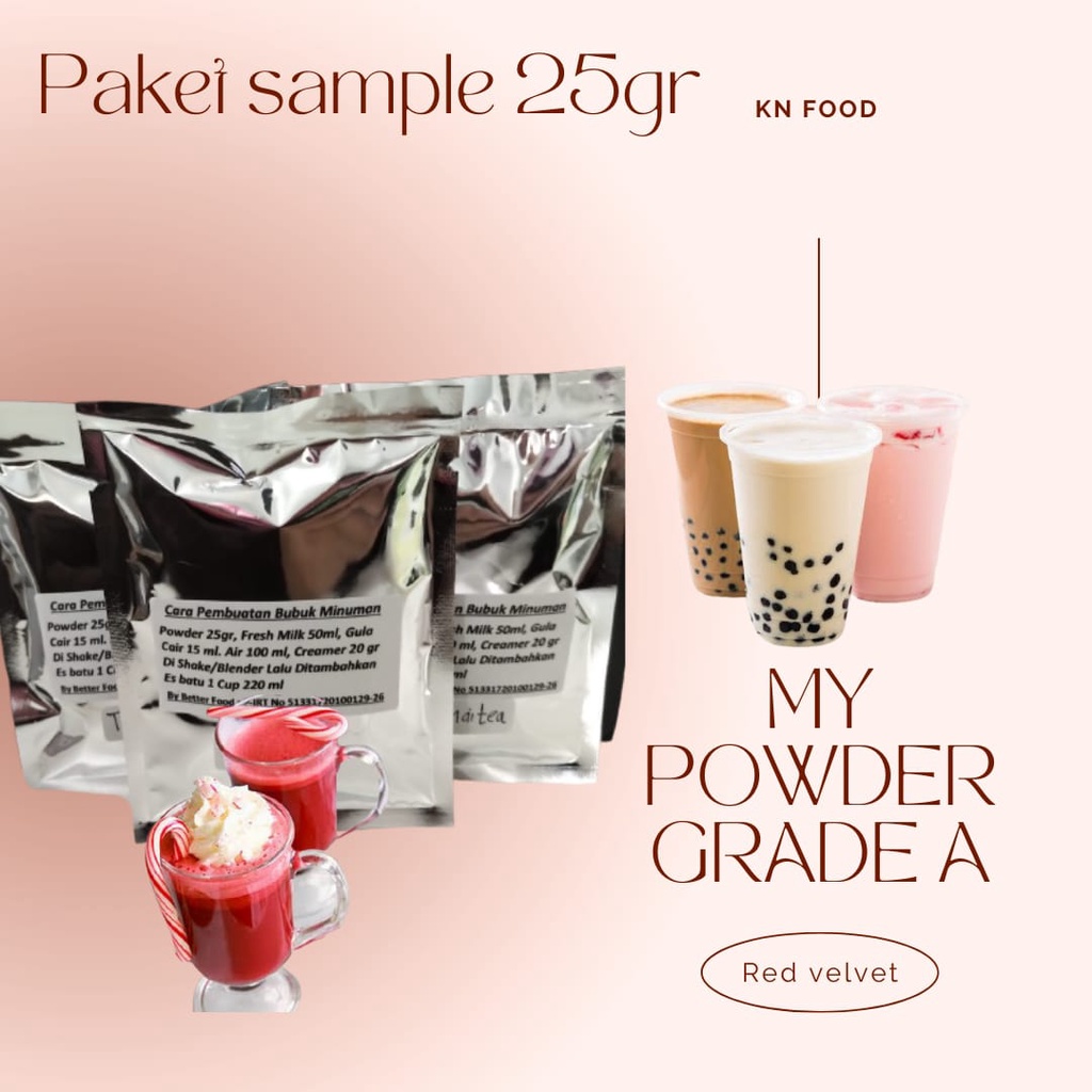 

Paket Sampel 25 Gram My Powder Grade A Rasa Red Velvet