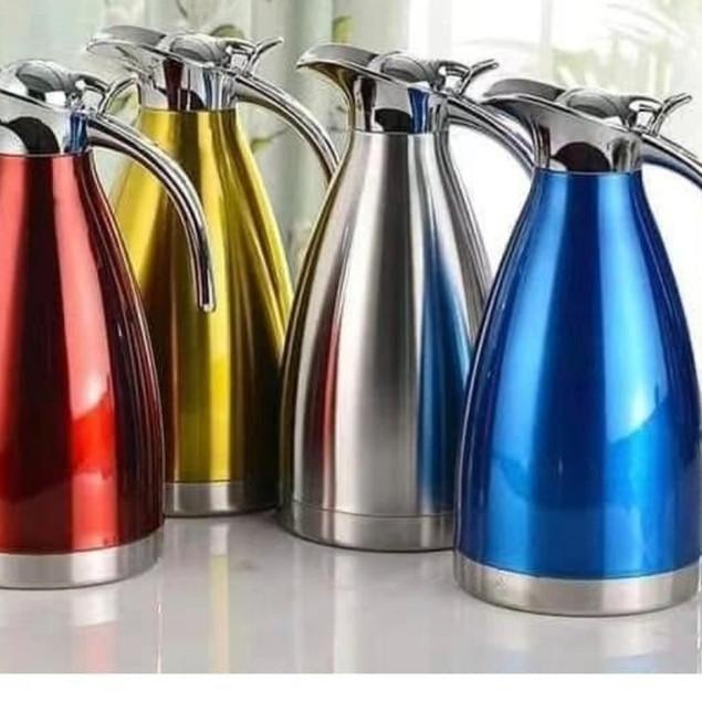 ✤ Teko Pinguin Stainless Steel Thermos Vacuum Air Panas 2 Liter ➩