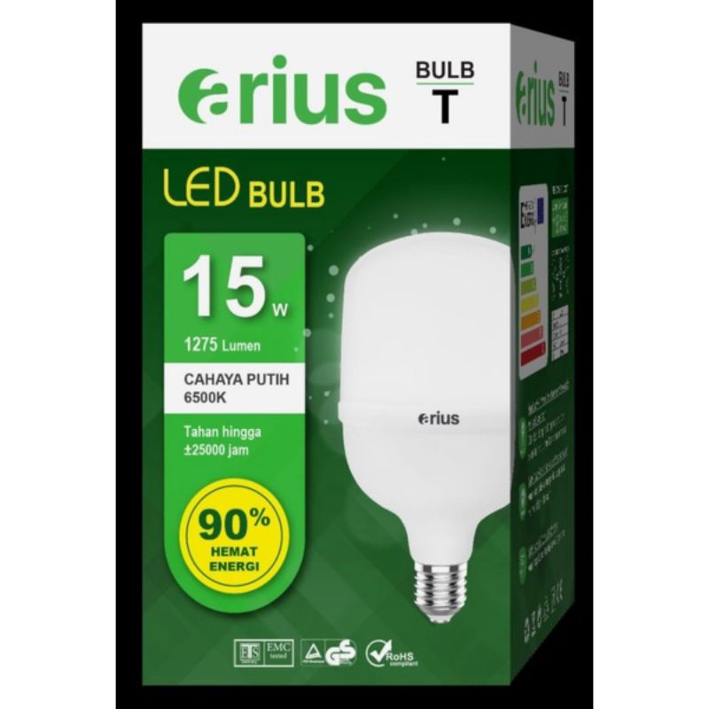 Arius Lampu LED Bulb/ Bohlam LED Kapsul Bergaransi Hemat Energi 15Watt 3 Free 1