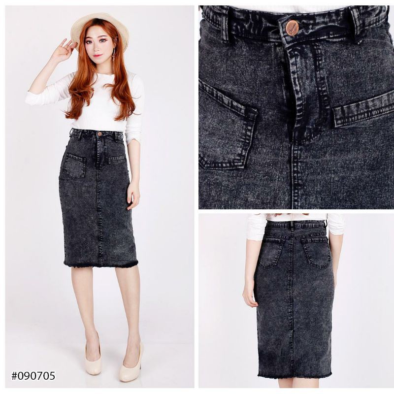 Rok Jeans Wanita Rok Span Jeans