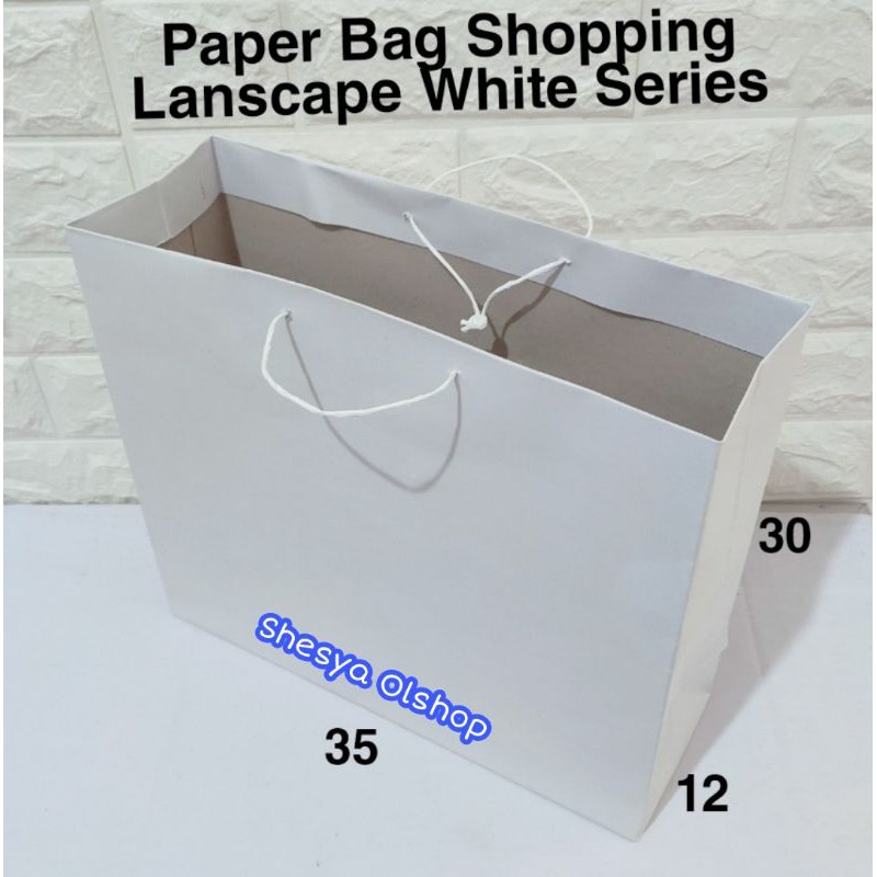 

Paper bag shopping Landscape White Series (35.12.30)