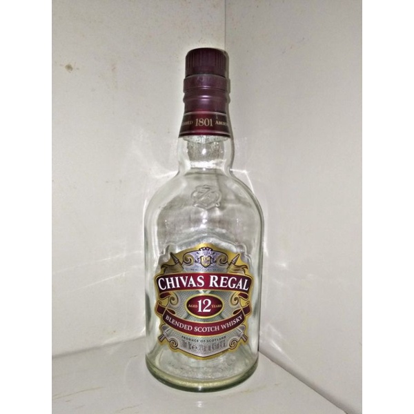 botol bekas miras Chivas Regal ukuran 750ml untuk pajangan atau hiasan dinding