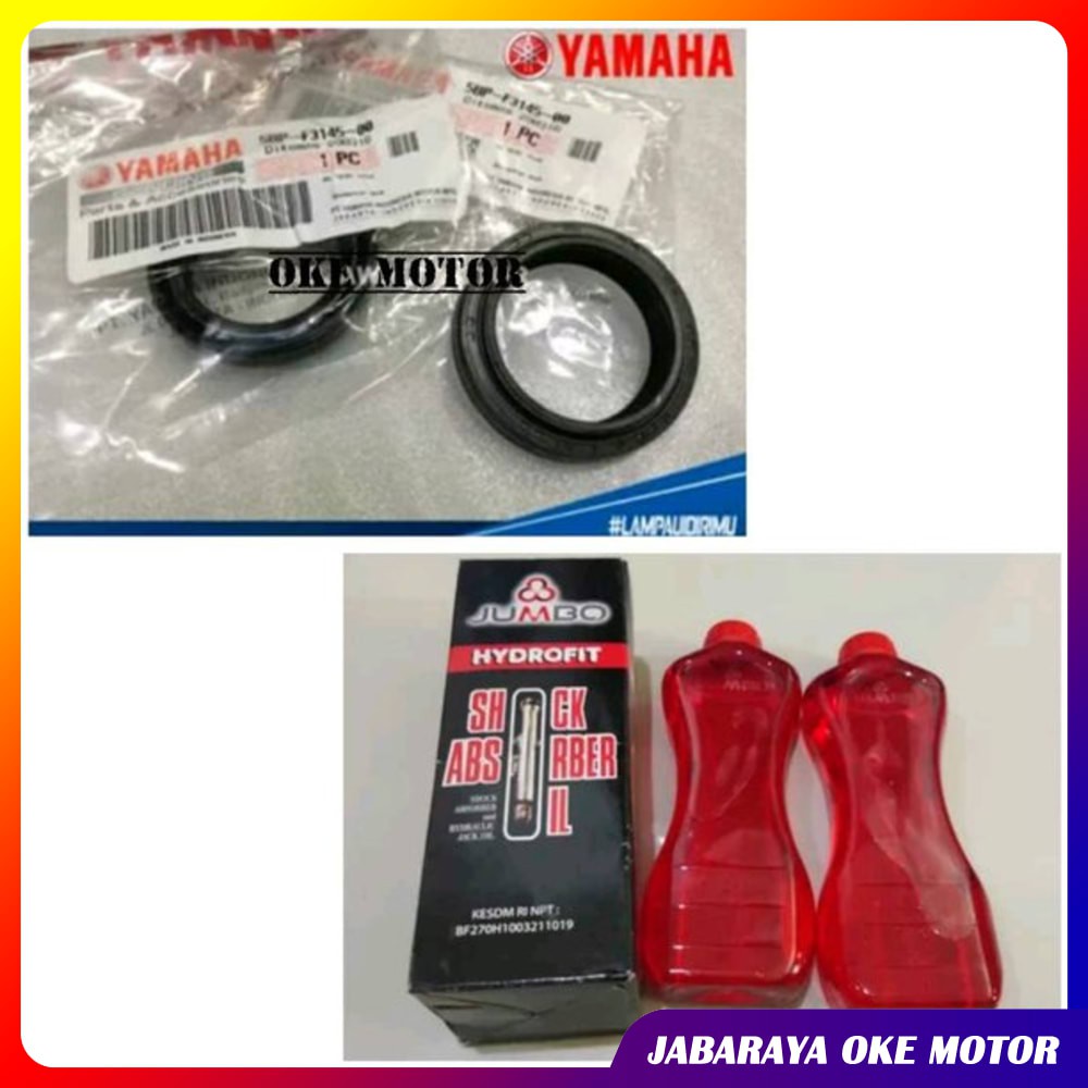 SEAL SHOCK DEPAN YAMAHA VIXION ADVANCE ORIGINAL YAMAHA DAN 4 OLI SHOCK TINGGAL PASANG