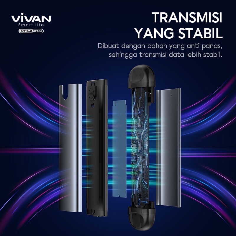 VIVAN M2 Enclosure VSHD2 USB Type C Dual Output 10 GbpsHigh Speed Transmission Casing Alumunium Alloy - Garansi 1 Tahun