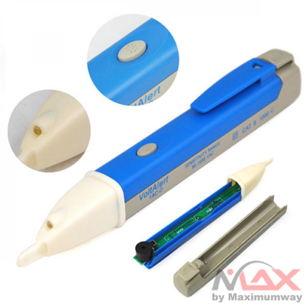 Test Pen listrik Non-contact AC Voltage Alert Detector 90V-1000V - VD02 Warna Biru