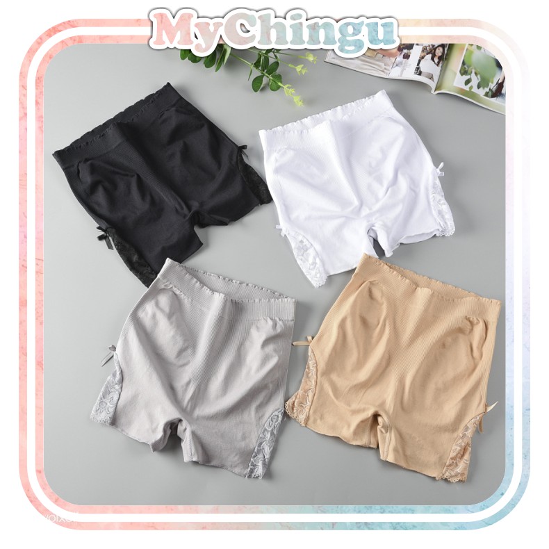 ❀ Chingu ❀ PW049 COD Boxer Seamless Fit Body Celana Pendek Dalam Wanita Bahan Tipis Import Surabaya