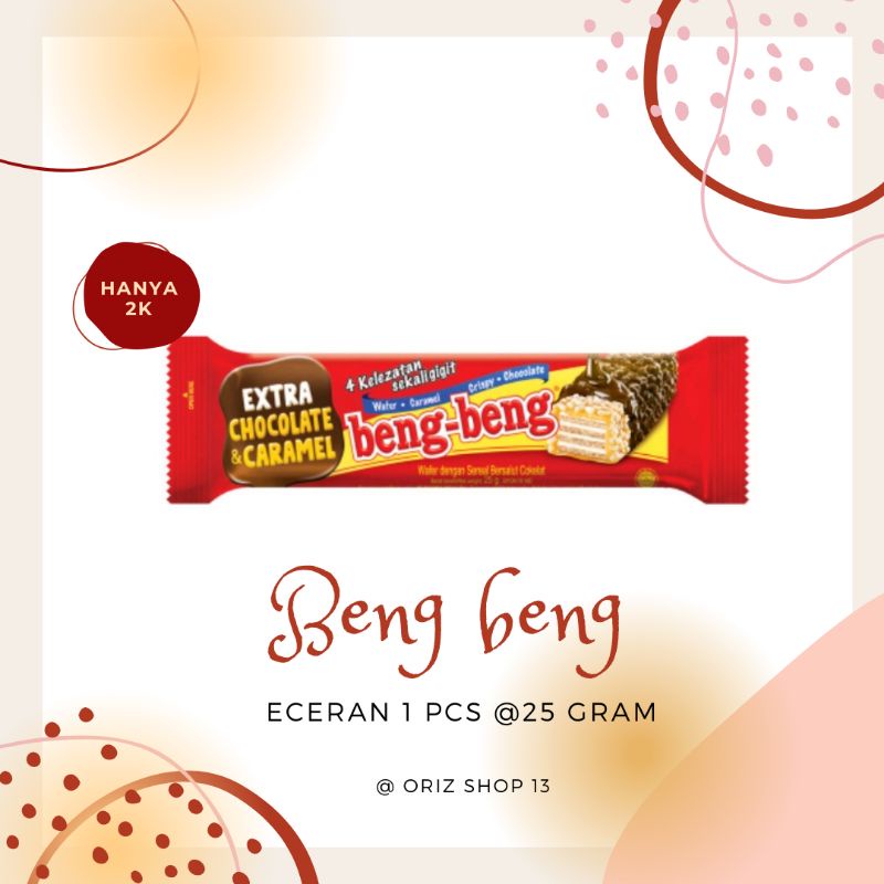 

[PROMO] BENG BENG REGULAR 1 PCS X 25 GRAM | WAFER COKELAT TERLEZAT