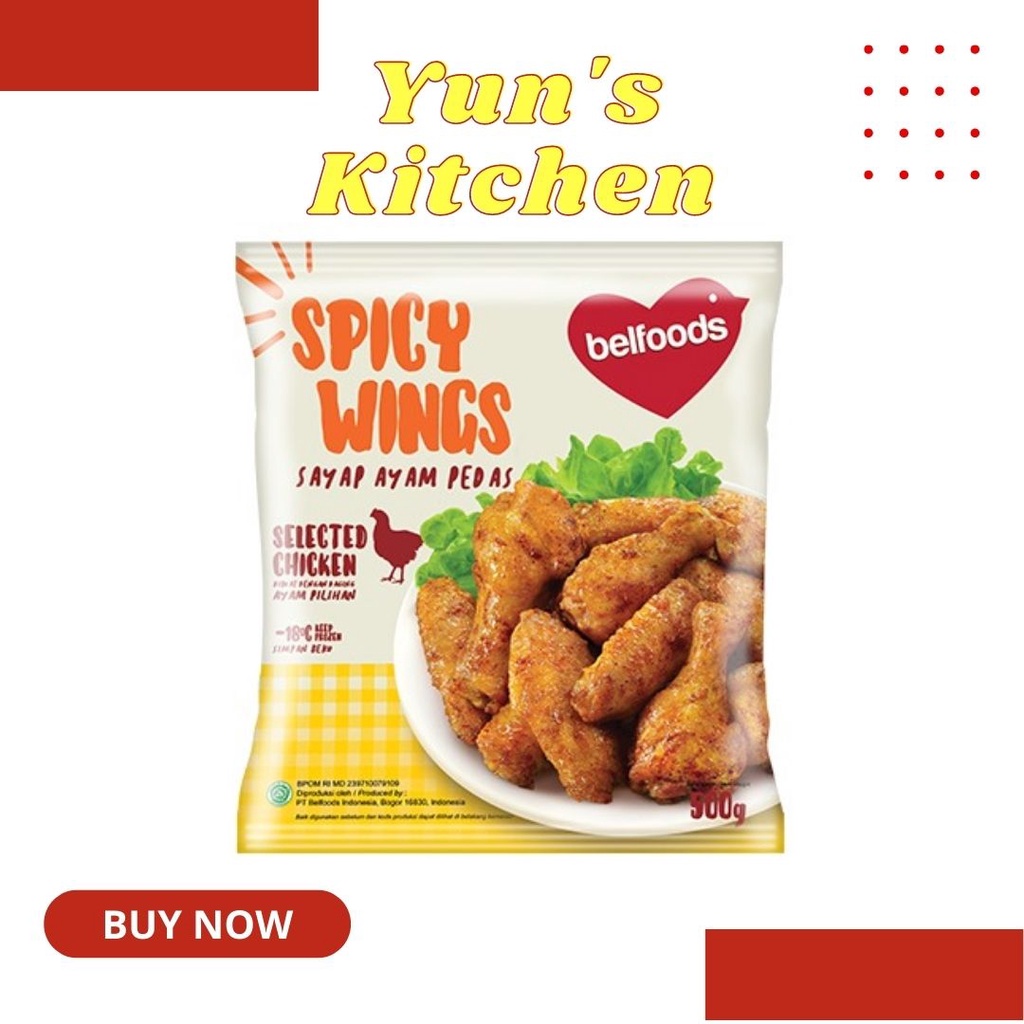 

Belfoods Spicy Wings 500gr - Sayap Ayam - Frozen Food