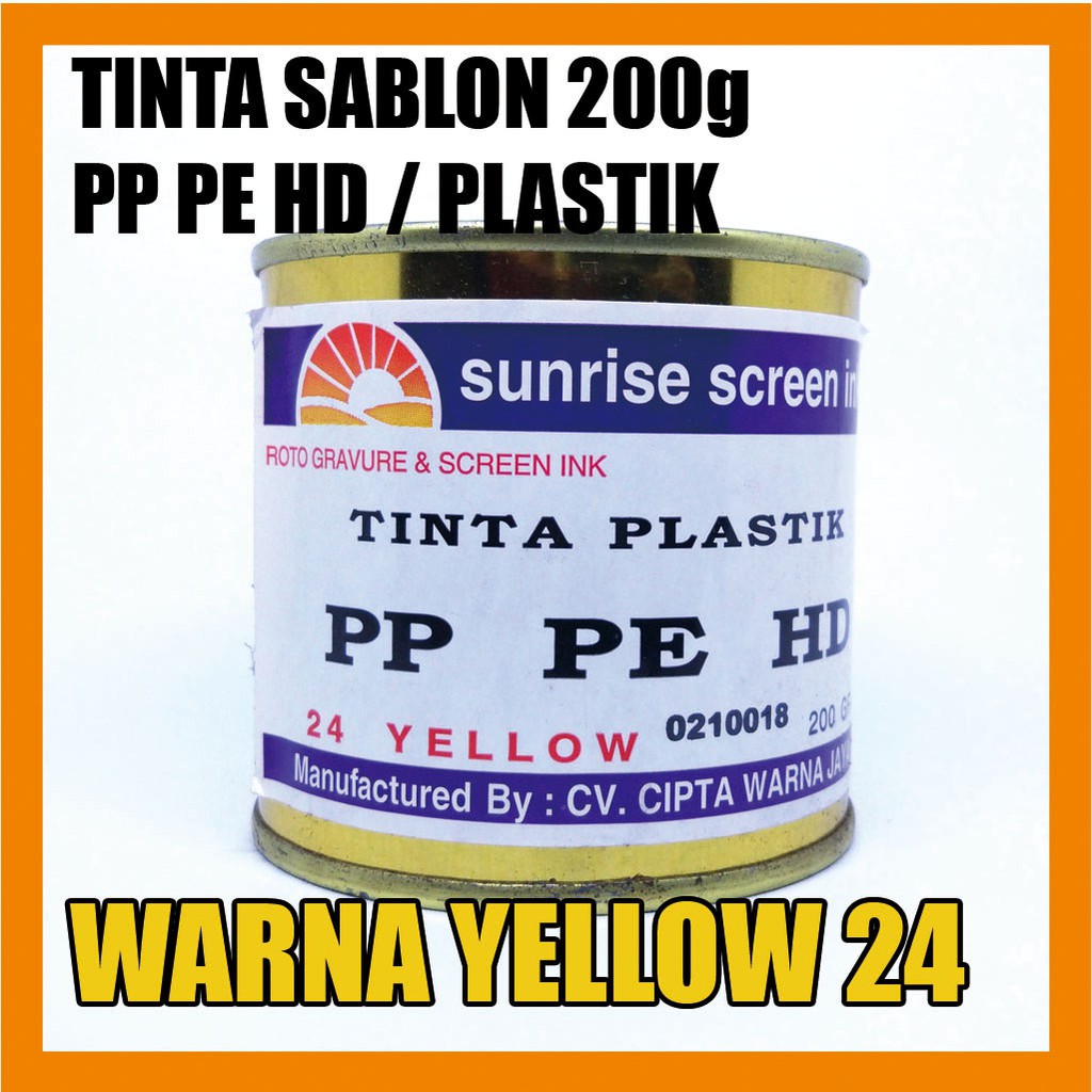 

Tinta Sablon Plastik PPHD 24 YELLOW 200g