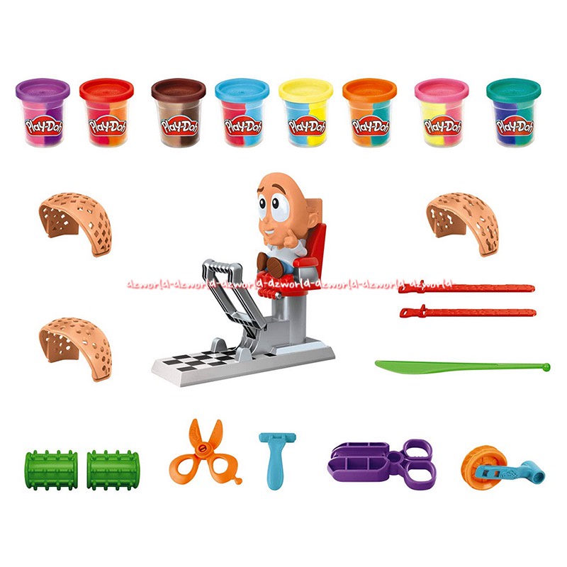 Play-Doh Crazy Cuts Stylist Hair Style Salon Pretend Mainan Lilin Playdoh Salon Potong Rambut