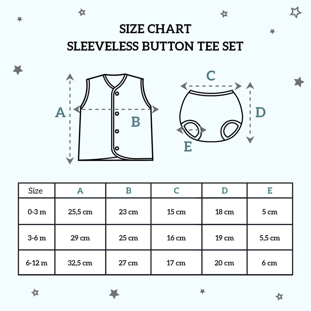 Little Palmerhaus 0-2 Tahun Kutung Sleeveless Button Tee Set / Singlet Setelan Kutung Bayi Set Baby CBKS