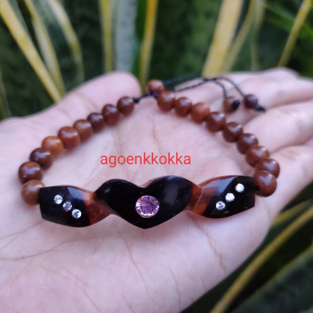 Gelang love tabuk motif hitam kokka kaukah