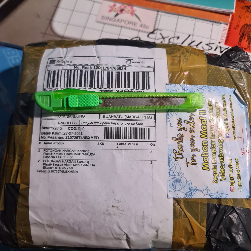 Potongan Harga!!! Kantong Plastik Kresek Hitam Merk Garuda  Ekonomis Uk 35 X 50