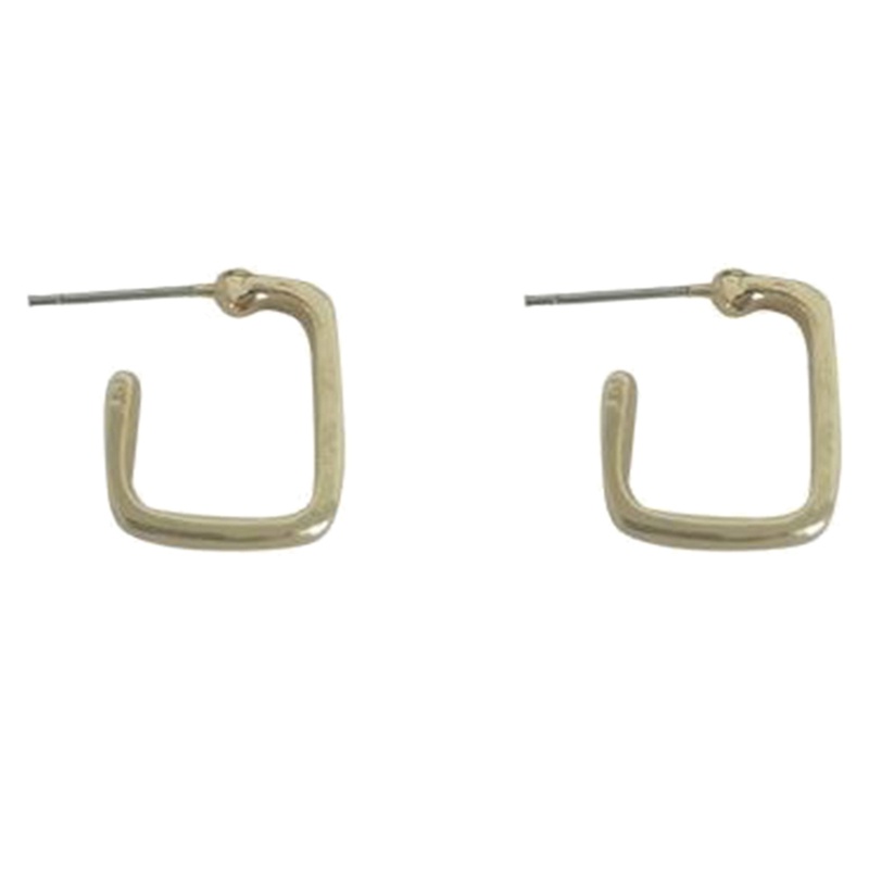 Anting Liontin Bentuk Kotak Tidak Teratur Bahan Logam Gaya Retro Hip Hop Untuk Wanita