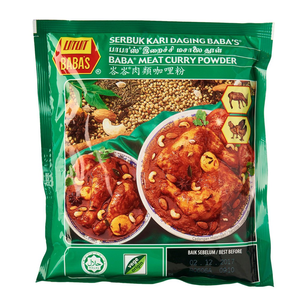 

Halal BABAS Meat Curry Powder 250 Gr - Bubuk Kari India Kambing Ayam