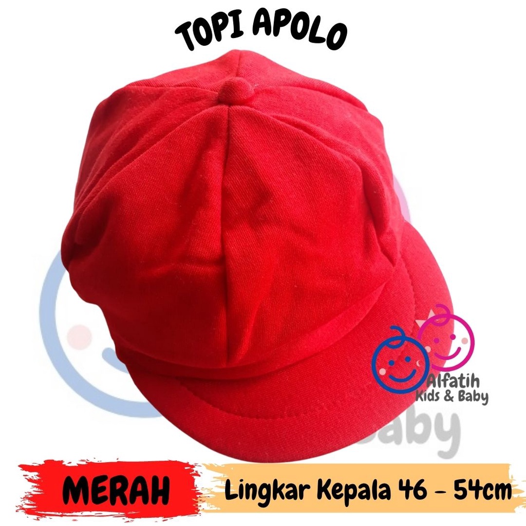 TOPI APOLO ANAK / TOPI ANAK APOLO LAKI LAKI PEREMPUAN 3 bulan - 4 TAHUN