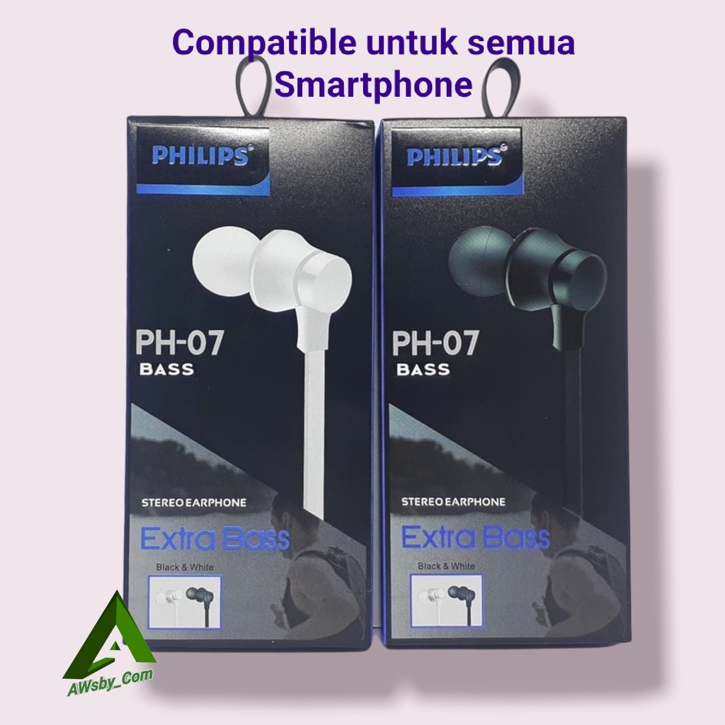 HEADSET EXTRA BASS PHILIPS PREMIUM QUALITY EARPHONE BASS STEREO