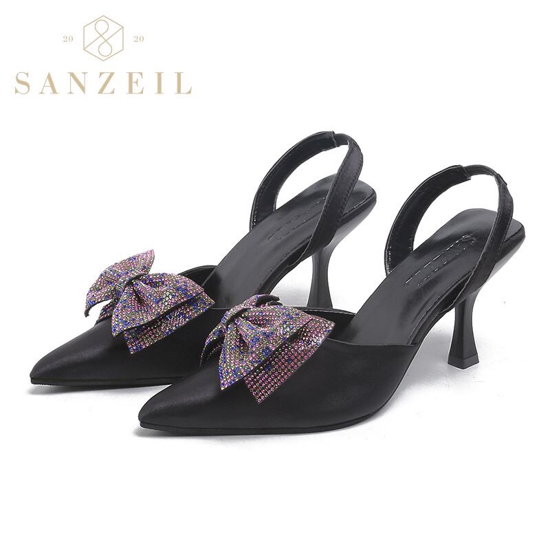 SG9091 syafniegalery  Sanzeil Ribbon Original Brand heels wanita import