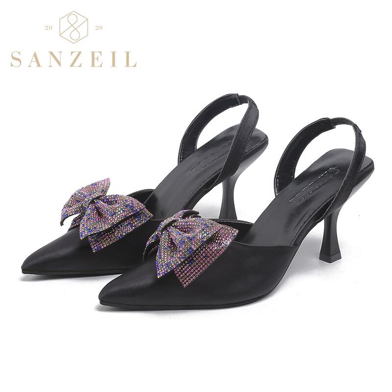 SG9091 syafniegalery  Sanzeil Ribbon Original Brand heels wanita import