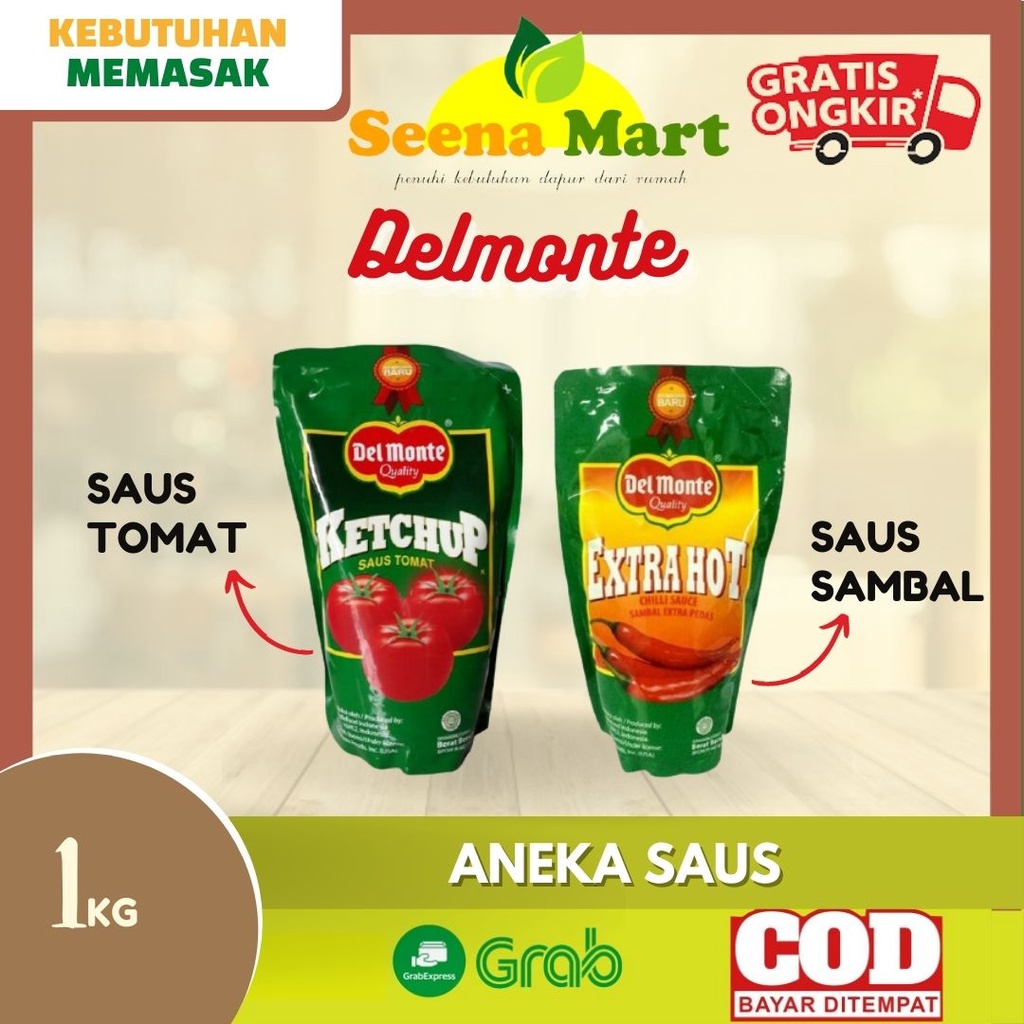 

Saus Tomat Sambal Delmonte Pouch 1 kg Saus Extra Hot