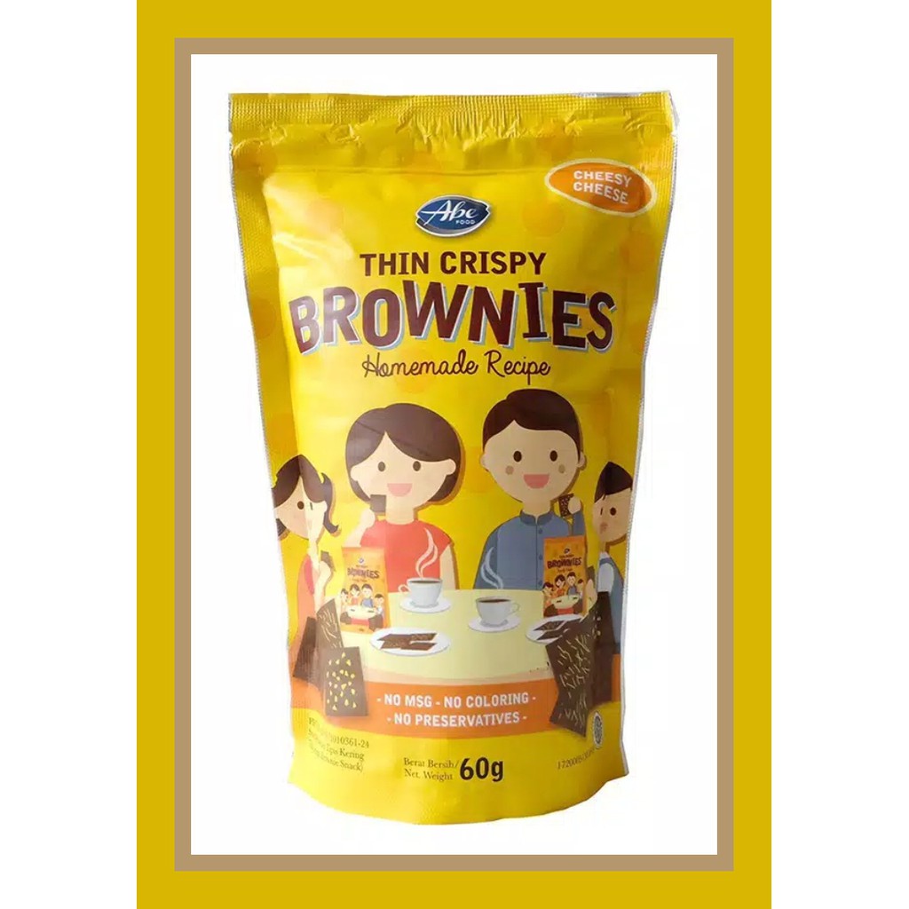 

CEMILAN BAYI | MAKANAN BAYI ABE THIN CRISPY BROWNIS CHEESY CHEESE BROWNIS KERING RASA KEJU 60g