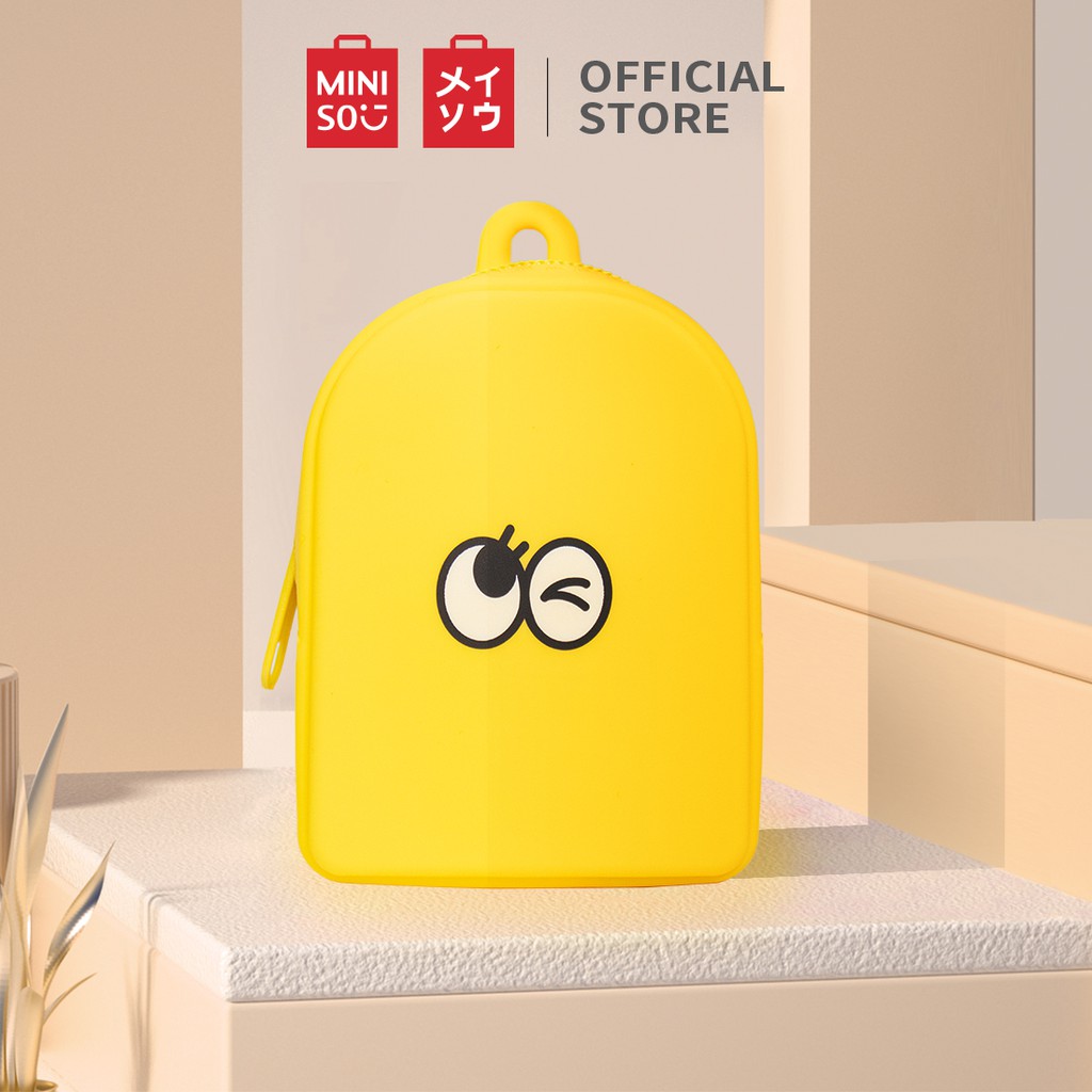  Miniso  Official Winking Eye Silicone Coin Purse Dompet  