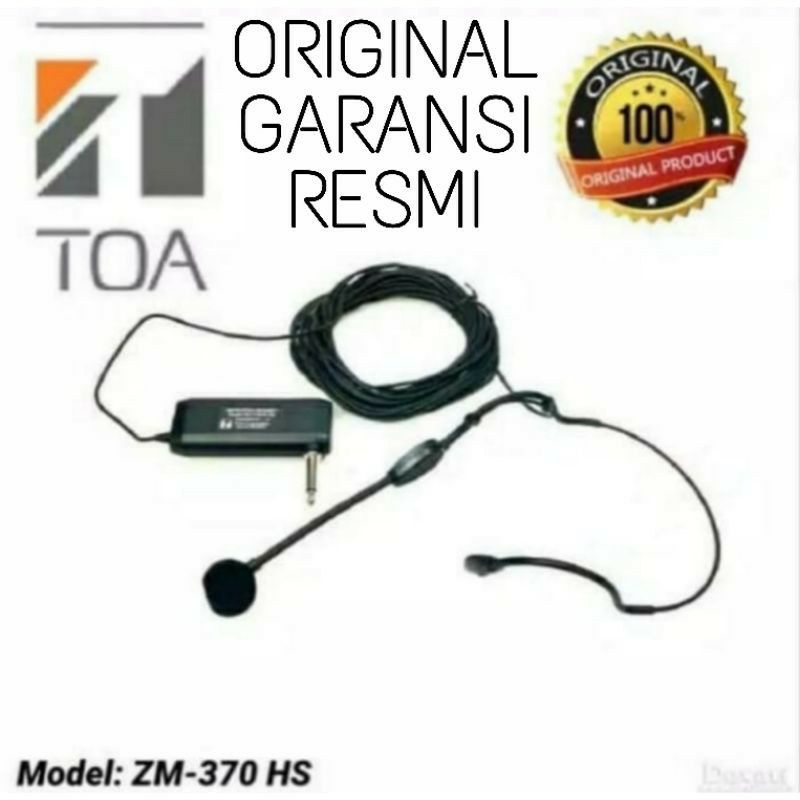 Mic headset toa zm 370hs mic bando toa zm 370 hs Original mic imam