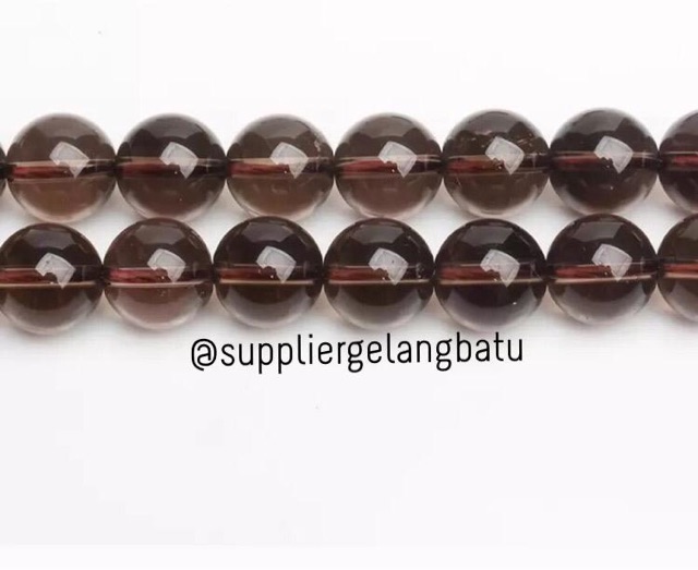 Smoky quartz batu bahan gelang natural healing kesehatan kalung renceng grosir natural termurah