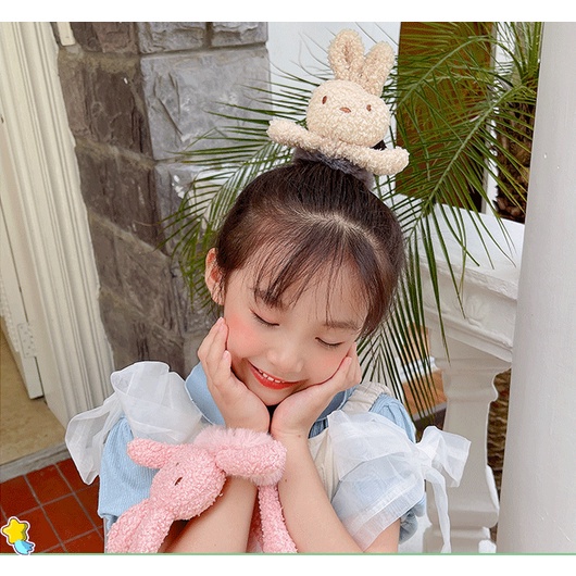 Ikat Rambut Korea Anak Perempuan Motif Karakter Hewan Kelinci Fashion Aksesoris Kunciran Rambut Lucu AK220
