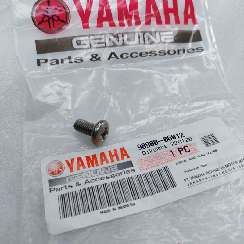 Baut cover knalpot mio nuovo z jupiter z1 original yamaha 98980 06012