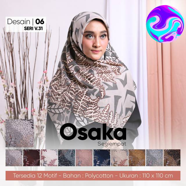 KERUDUNG SEGIEMPAT MOTIF CANTIK DAN SIMPEL