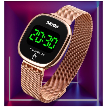 SKMEI 1589 Jam Tangan Digital Layar Sentuh Led Stainless Steel Anti Air Untuk Unisex/ JAM SKMEI TYPE