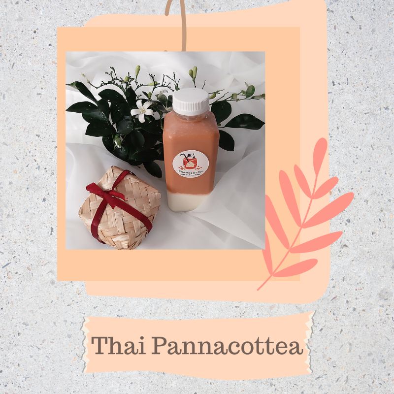 

Made by order thai milk tea pannacotta