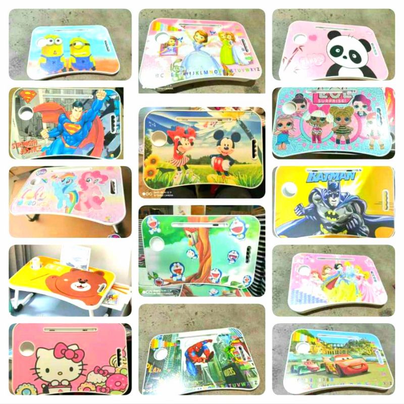 Jual MEJA BELAJAR LIPAT PORTABLE KARAKTER UNTUK BELAJAR ANAK SEKOLAH