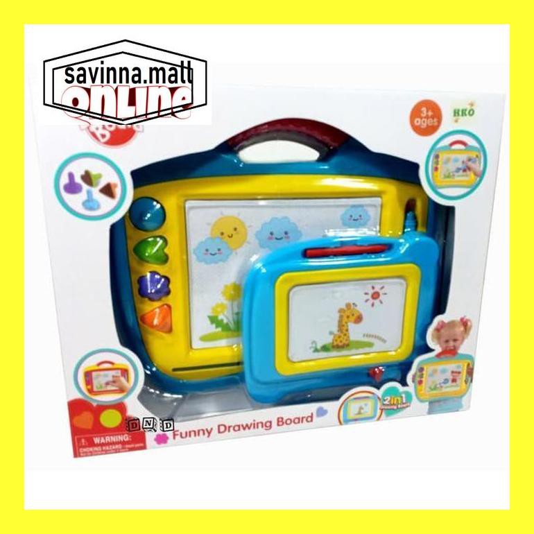 

Ankds Mainan Edikasi Anak Funny Drawing Board 2 In 1 Papan Tulis Magnet Kids40W