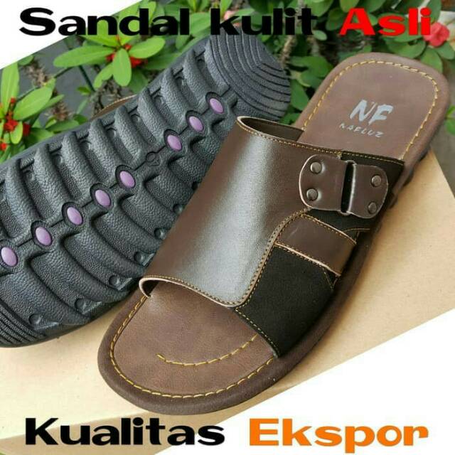 Sendal pria kulit asli sapi berkualitas