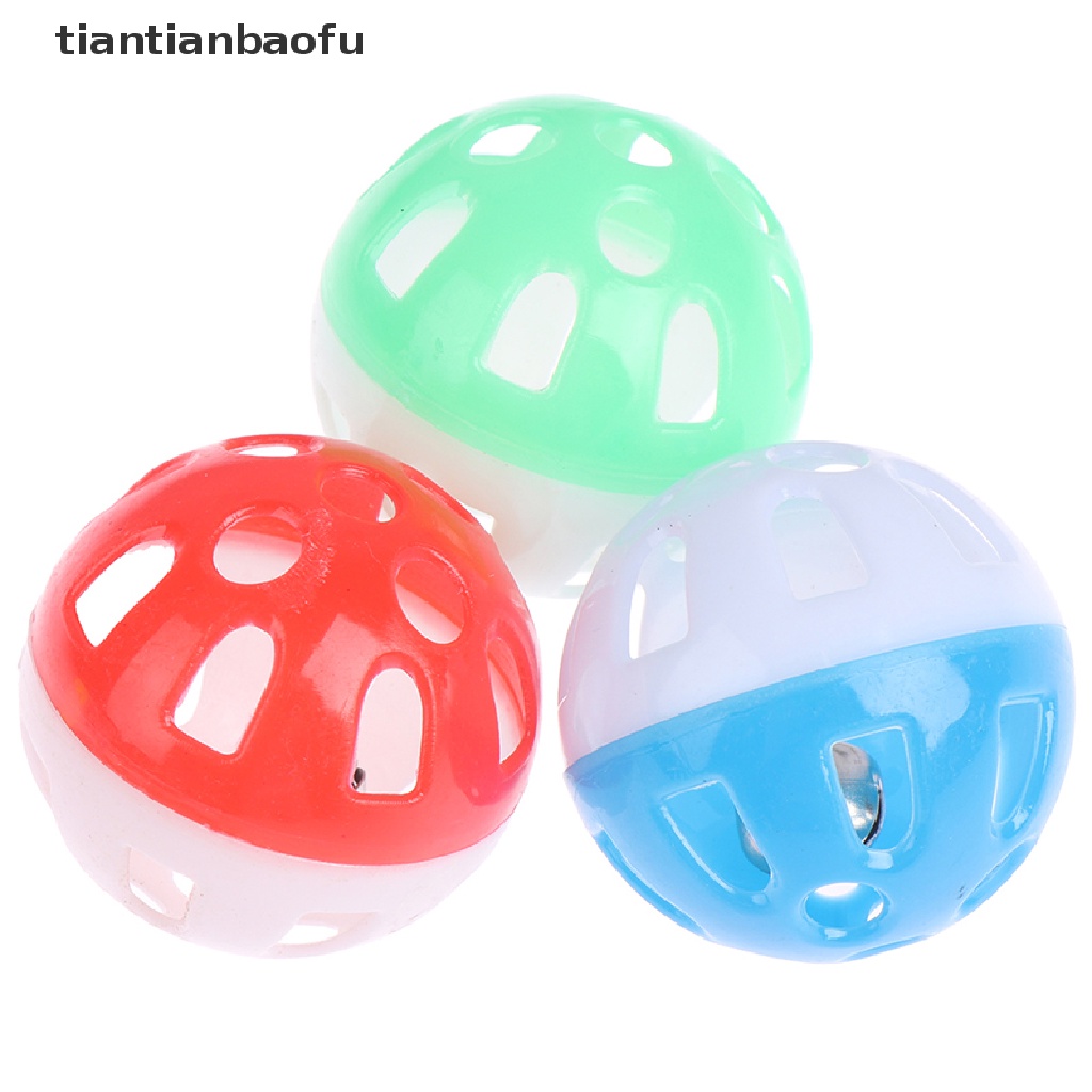 Mainan Kunyah Bentuk Bola Lonceng Model Hollow Untuk Kandang Burung Beo Cockatiel Kucing Peliharaan