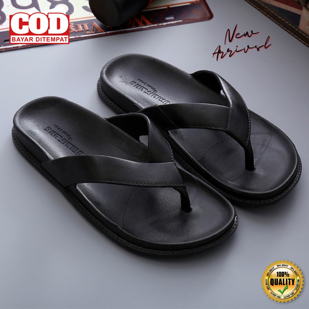 COD Sandal Prison Korean Black Style Pria &amp; Wanita Model Elegan Original