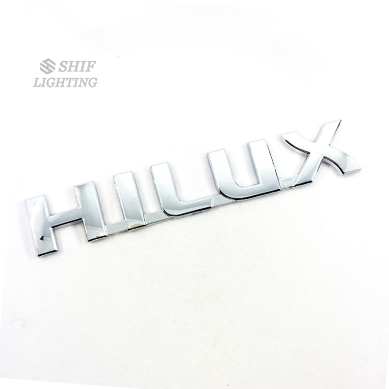 1Pc Stiker Emblem / Badge Motif Logo Hilux Bahan ABS untuk Mobil Toyota