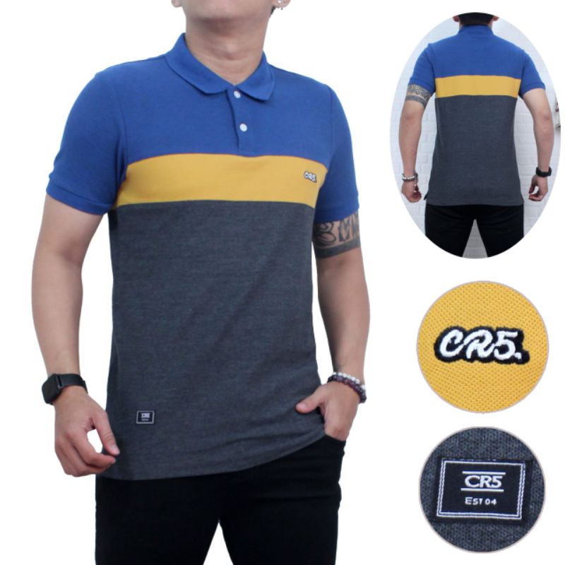 [ Beli 2 Gratis 1 ] Kaos Kerah Polo Shirt Kombinasi 3 Warna ORIGINAL Size M / L / XL